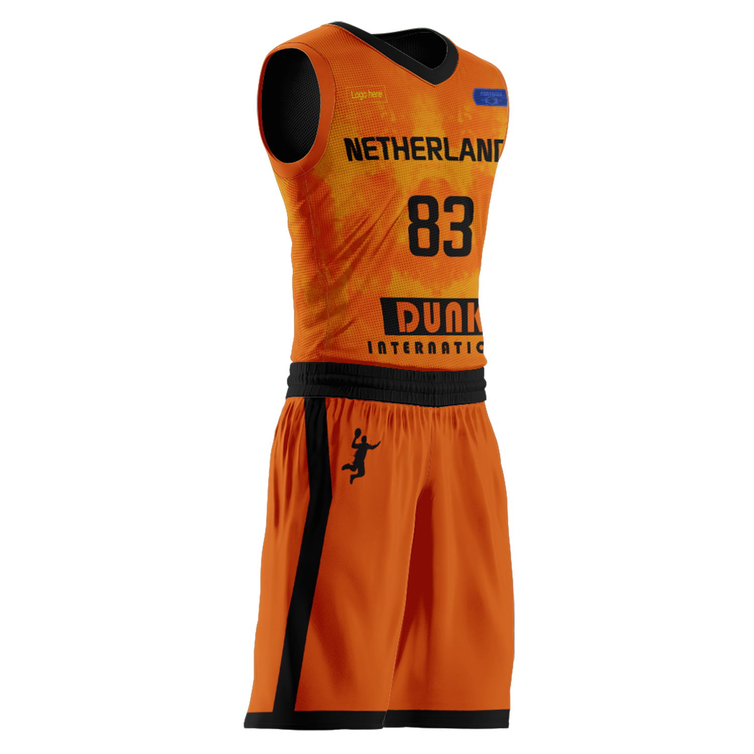Изготовленные на заказ баскетбольные костюмы сборной Нидерландов
