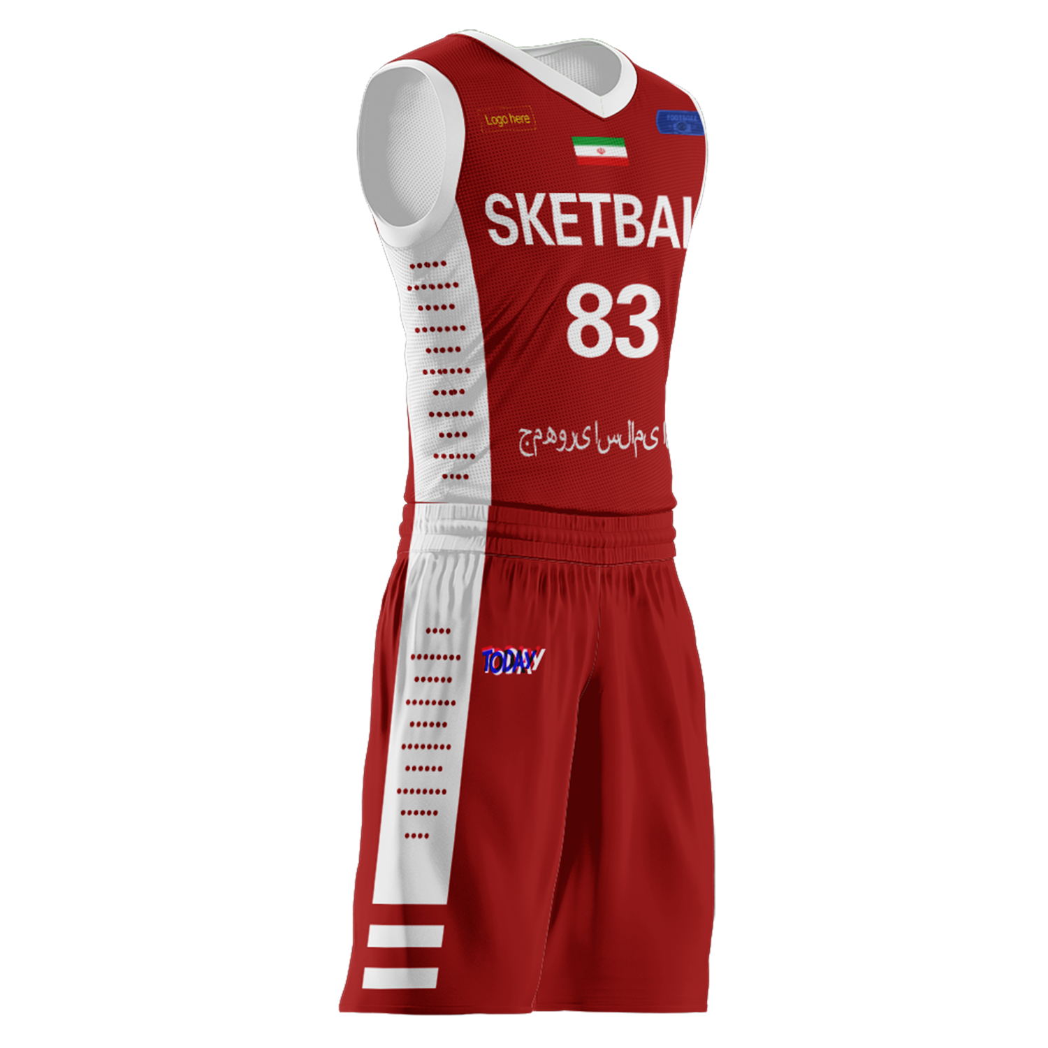 Изготовленные на заказ баскетбольные костюмы сборной Ирана