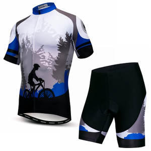 Комплект велосипедных шорт из джерси с подкладкой для мужчин с верхом на велосипеде 